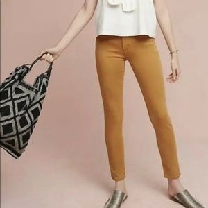 Anthropologie Mustard Straight Leg Jeans